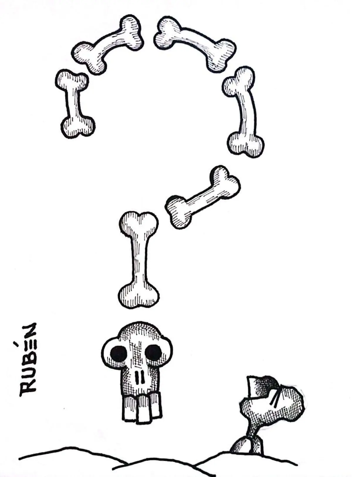 carton Rubén ¿FOSA CLANDESTINA_